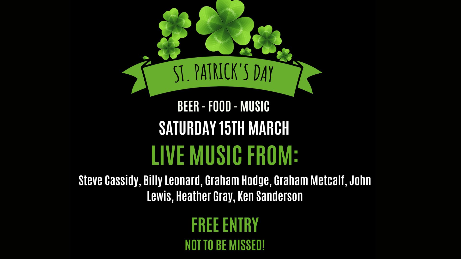 St PAtricks Day Event Cover
